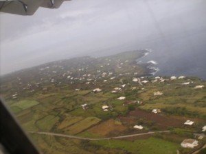 Vista dell'isola dall'aereo