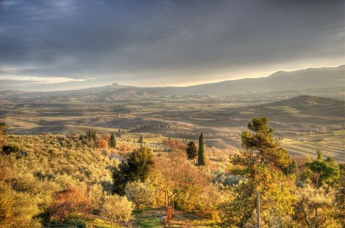 Pienza, panorama sulla Val D'Orcia