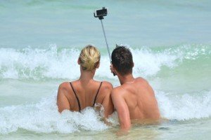 Momenti catturati con Smartphones in località turistiche