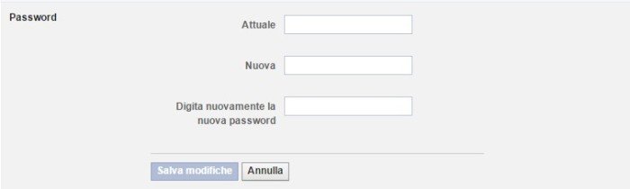 cambiare password facebook3