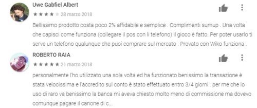 recensioni positive sumup